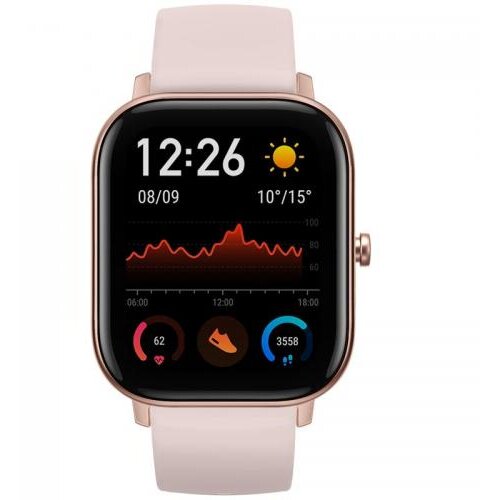Xiaomi xiaomi smartwatch amazfit gts, 1.65 inch, curea silicon, rose