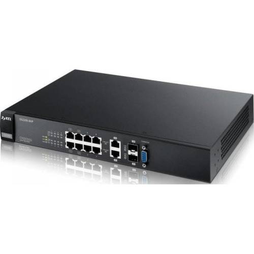Zyxel zyxel gs2210-8hp 8-port gbe l2 poe switch, separate 2x gbe combo (rj45/sfp) port