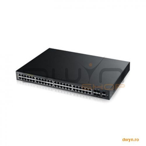 Zyxel zyxel switch 48 port, poe, gigabit, 44 x lan, 2 x sfp, 4 x gigabit dual personality port (sfp/r
