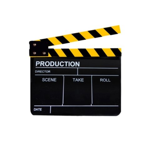 Clacheta black-yellow clapperboard din plexiglas pentru studio de filmare