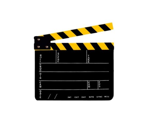 Clacheta black-yellow2 clapperboard din plexiglas pentru studio de filmare