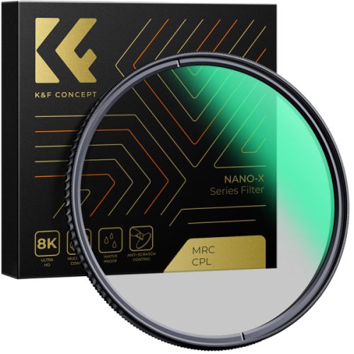 Filtru k&f concept 37mm nano-x cpl hd waterproof japan optics kf01.988