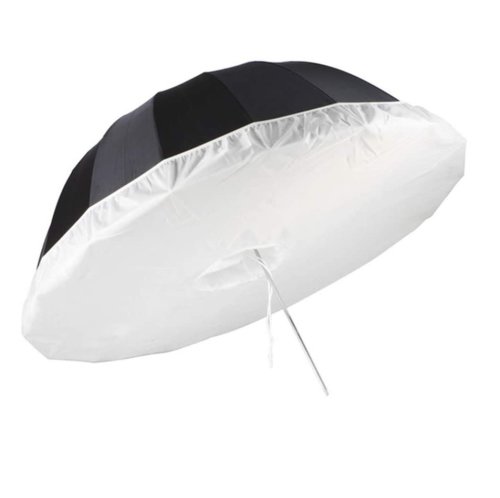Umbrela studio parabolica deep reflexie white - black 140cm - 16 spite cu difuzie