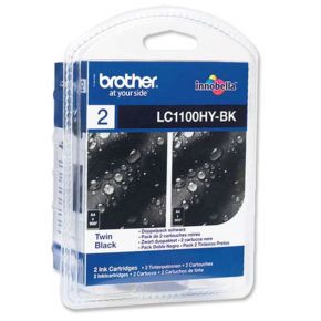 Brother lc1100bkbp2 ink dcp185c twin blk