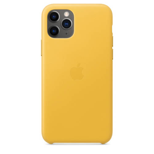 Capac protectie spate apple leather case pentru iphone 11 pro meyer lemon