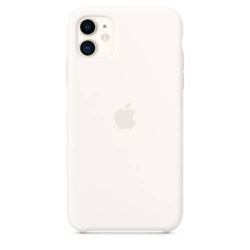 Capac protectie spate apple silicone case pentru iphone 11 white