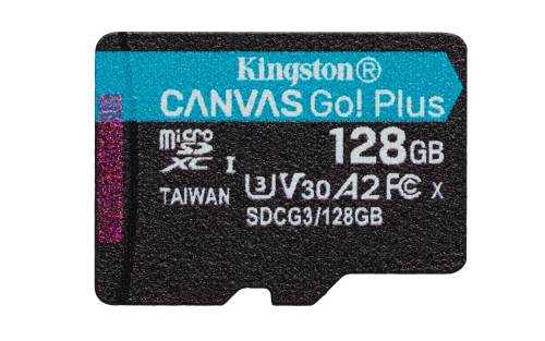 Card de memorie kingston canvas go! plus 128gb microsd uhs-i