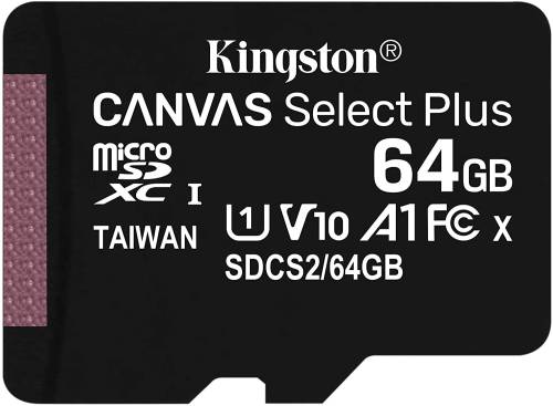 Card de memorie kingston canvas select plus 64gb microsd uhs-i