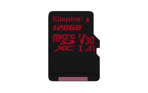 Card de memorie kingston microsdxc canvas react 128gb clasa 10 uhs-i u3