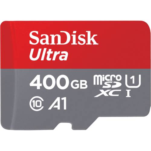 Card de memorie sandisk microsdxc ultra android 400gb cl10 a1 uhs-i + adaptor sd