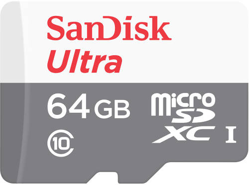 Card de memorie sandisk ultra gn6ta micro sdxc 64gb clasa 10 uhs-i + adaptor