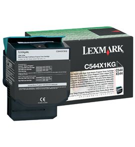 Cartus laser lexmark c544x1kg return program negru de 6.000 pagini pentru c544 x544