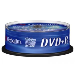 Verbatim Dvd+r 16x 4.7gb azo matt spindle 25
