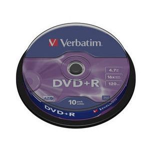 Verbatim Dvd+r 16x 4.7gb azo matt spindle10