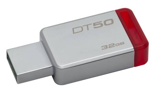 Flash drive kingston data traveler 50 32gb usb 3.0 metal/red