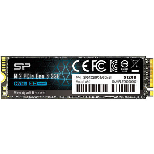 Hard disk ssd silicon power p34a60 512gb m.2 2280