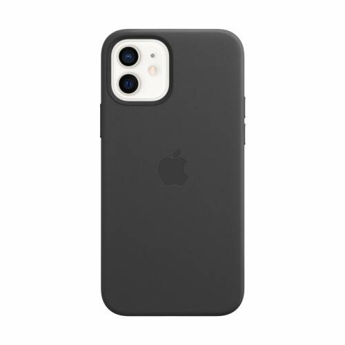 Husa apple leather case magsafe pentru iphone 12 / iphone 12 pro black