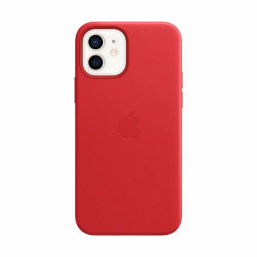 Husa apple leather case magsafe pentru iphone 12 / iphone 12 pro red