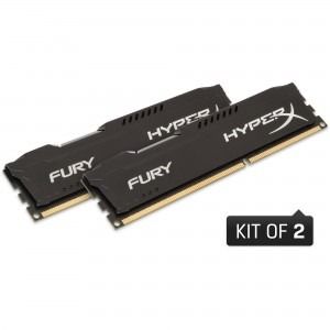 Memorie desktop kingston hyperx fury black 16gb ddr3 1600 mhz cl10 dual channel kit
