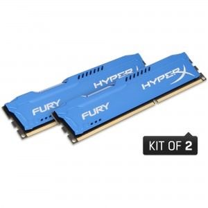 Memorie desktop kingston hyperx fury blue 8gb ddr3 1600 mhz cl10 dual channel kit