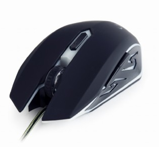 Mouse gaming gembird optical 2400 dpi usb black with green backlight