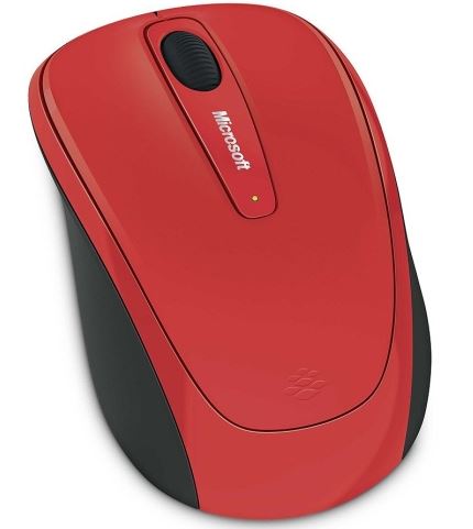 Mouse microsoft wireless mobile 3500 bluetrack usb flame red
