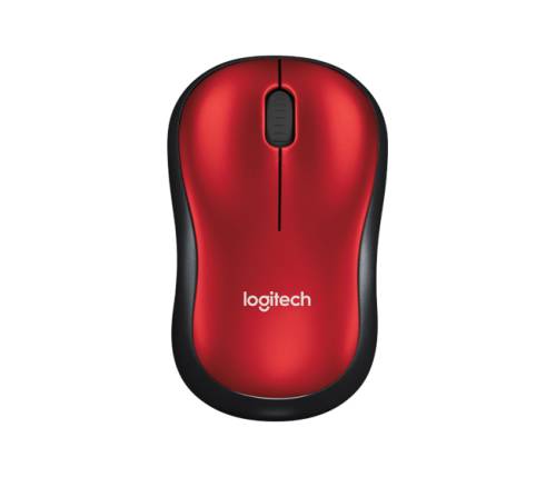 Mouse wireless logitech m185 red