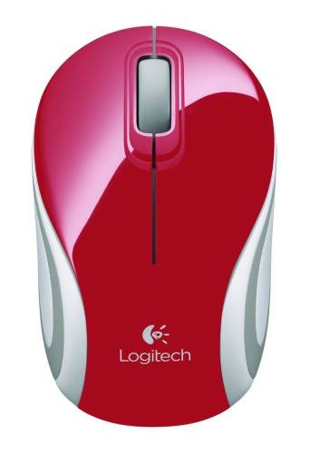 Mouse wireless logitech m187 red