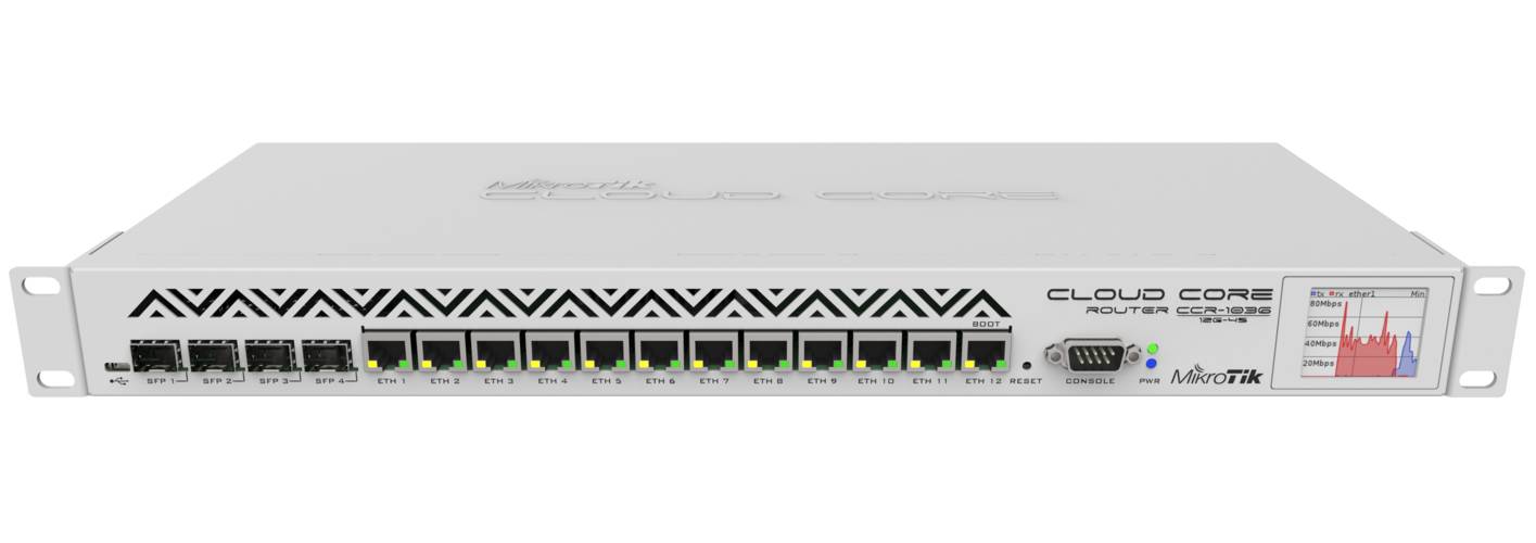 Router mikrotik ccr1036-12g-4s 12xlan 4xsff routeros