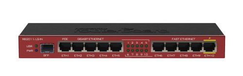 Router mikrotik rb2011ils-in 1xsfp 10xlan poe routeros