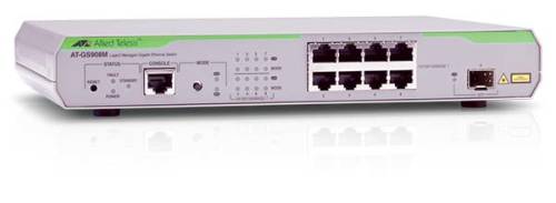 Switch allied telesis at-gs908m cu management fara poe 8x1000mbps-rj45 + 1xsfp