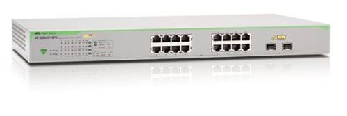 Switch allied telesis at-gs950/16ps cu management cu poe 8x1000mbps-rj45 (poe+) + 2xsfp