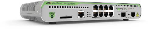 Switch allied telesis at-gs970m/10 cu management fara poe 8x1000mbps-rj45 + 2xsfp