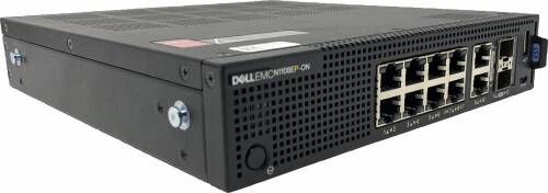 Switch dell n1108ep cu management cu poe 8x1000mbps-rj45 (poe+) + 2xsfp