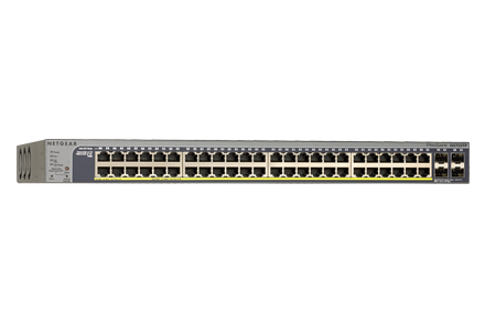 Switch netgear gs752txp cu management cu poe 48x1000mbps-rj45 (poe+) + 2xsfp