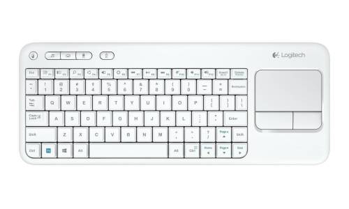 Tastatura logitech k400 plus wireless touch white