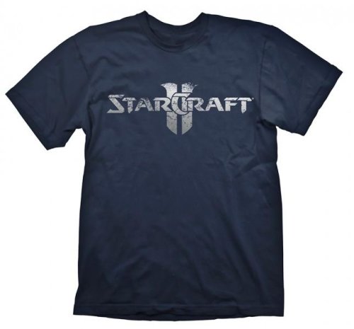 Tricou starcraft 2 logo silver xl