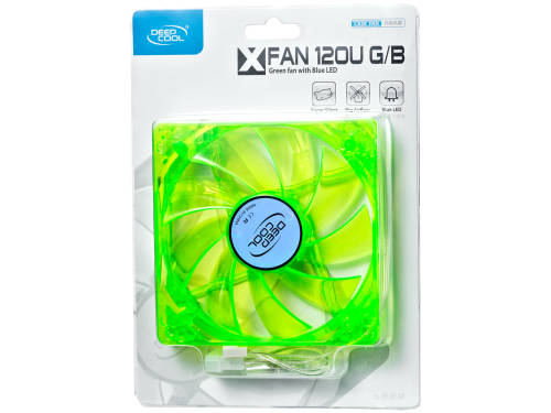 Ventilator deepcool xfan 120u g/b green 120mm uv led