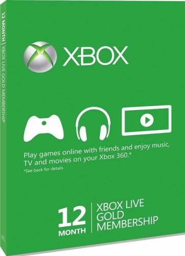 Microsoft Xbox live gold card membership 12 luni xbox one / xbox 360