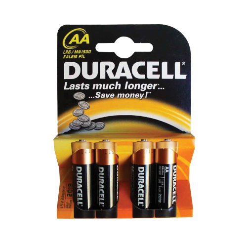 Baterii duracell basic lr6 aa alcaline 1.5 v 4 bucati/set
