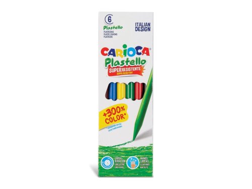 Creioane plastifiate carioca plastello 6/set