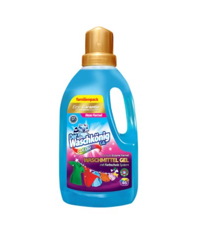 Der Waschkönig Der washkonig color detergent gel 1 625 l pentru 46 spalari