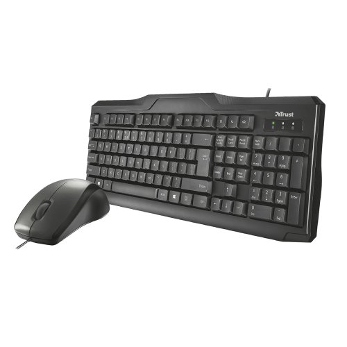 Kit mouse si tastatura trust classicline wired conectare tip usb cu cablu ergonomic rezistent durabil