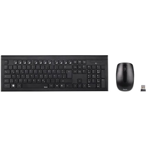 Kit tastatura si mouse wireless hama cortino usb layout ro negru