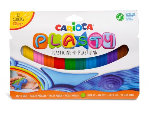 Plastilina carioca plasty 12/set