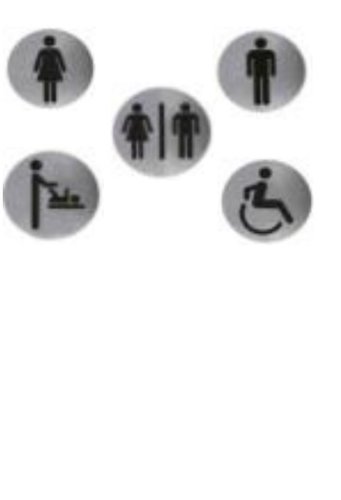 Semnalistica toaleta: dizabilitati/barbati/femei/mama copilul inox mediclinics