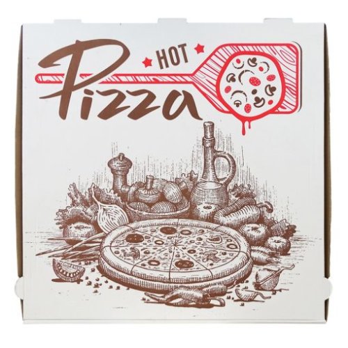 Set de 50 bucati cutie pizza 45x45x3.5 cm alba