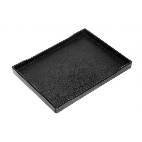 Tavita neagra rectangulara ingusta 215x155 mm