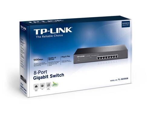 Switch tp-link, model: tl-sg1008d, porturi: 8 x rj-45 10/100/1000