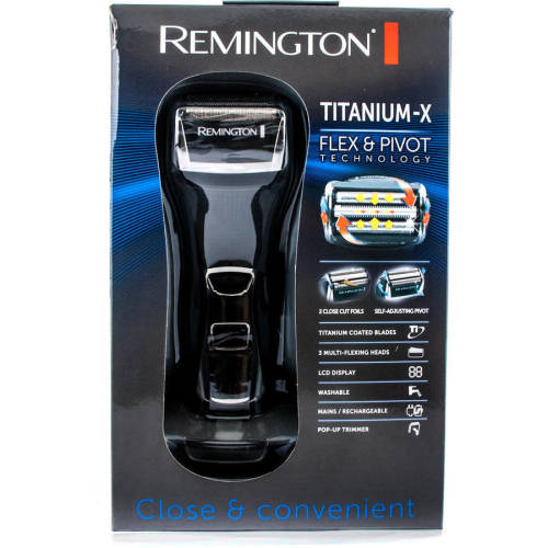 Remington Aparat de ras titanium-x f7800, acumulator, tehnologie flex   pivot, 2 site, lcd